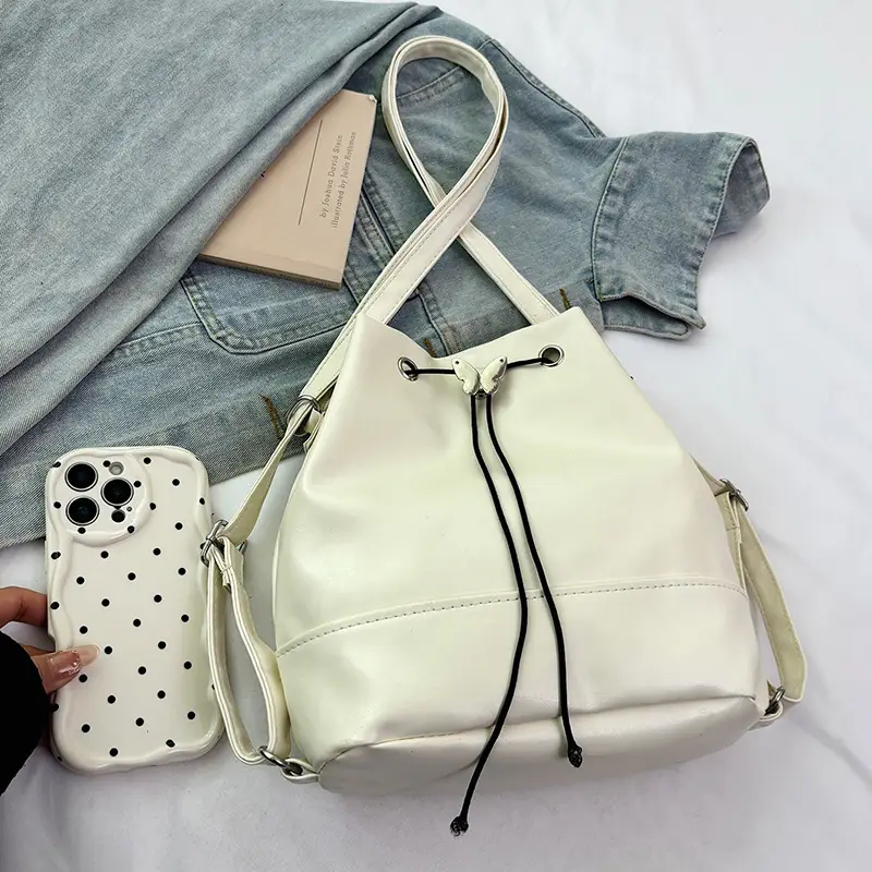 Fashion Western Bucket Bags Red Black Brown White - Image 8