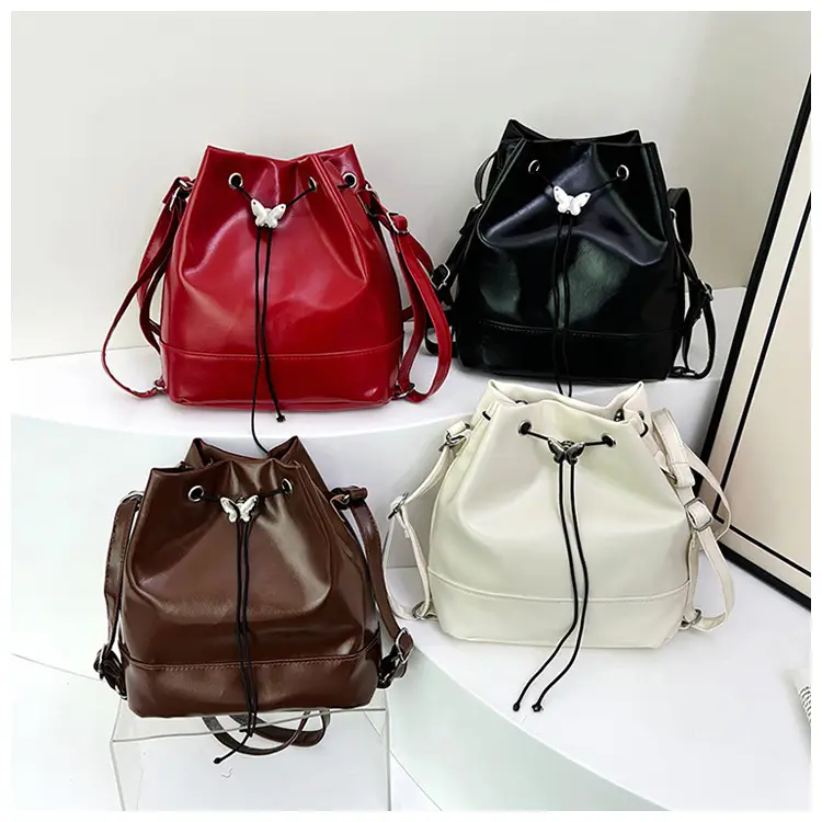 Fashion Western Bucket Bags Red Black Brown White — feature 19