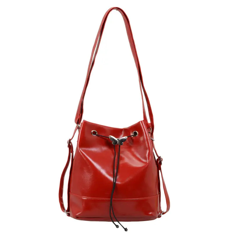 Fashion Western Bucket Bags Red Black Brown White - Image 3