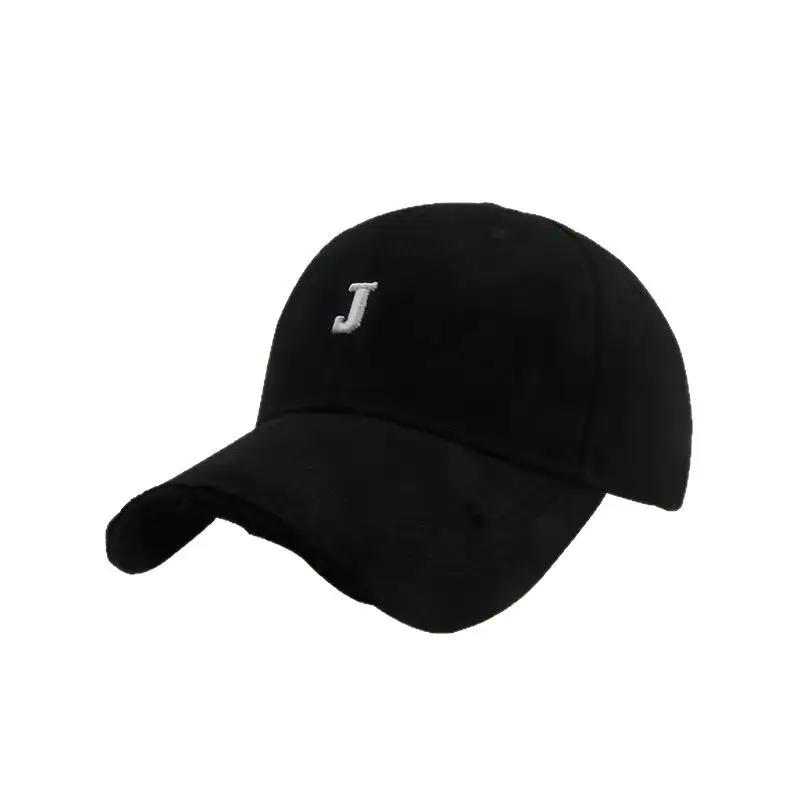 Women Baseball Cap Black Embroidered Retro Washed - Image 9