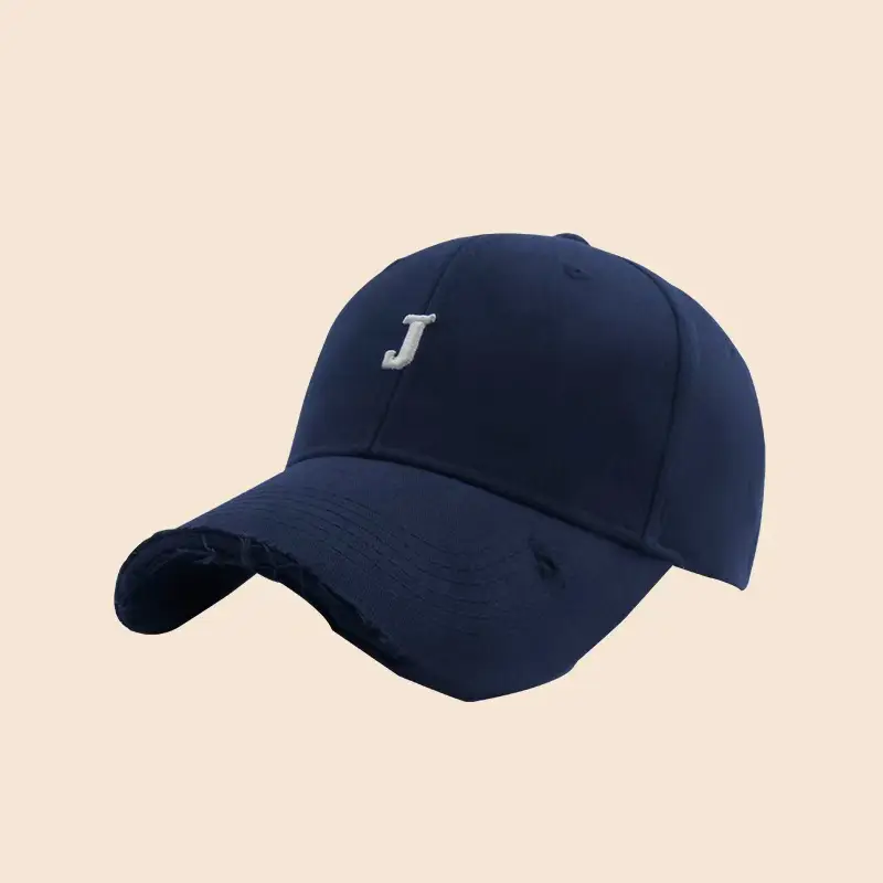 Women Baseball Cap Black Embroidered Retro Washed - Image 4