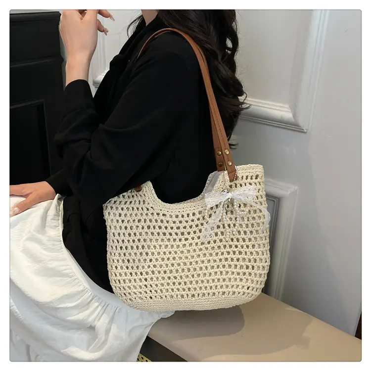 Cotton Woven Beach Bag for Women Large Capacity — feature 13