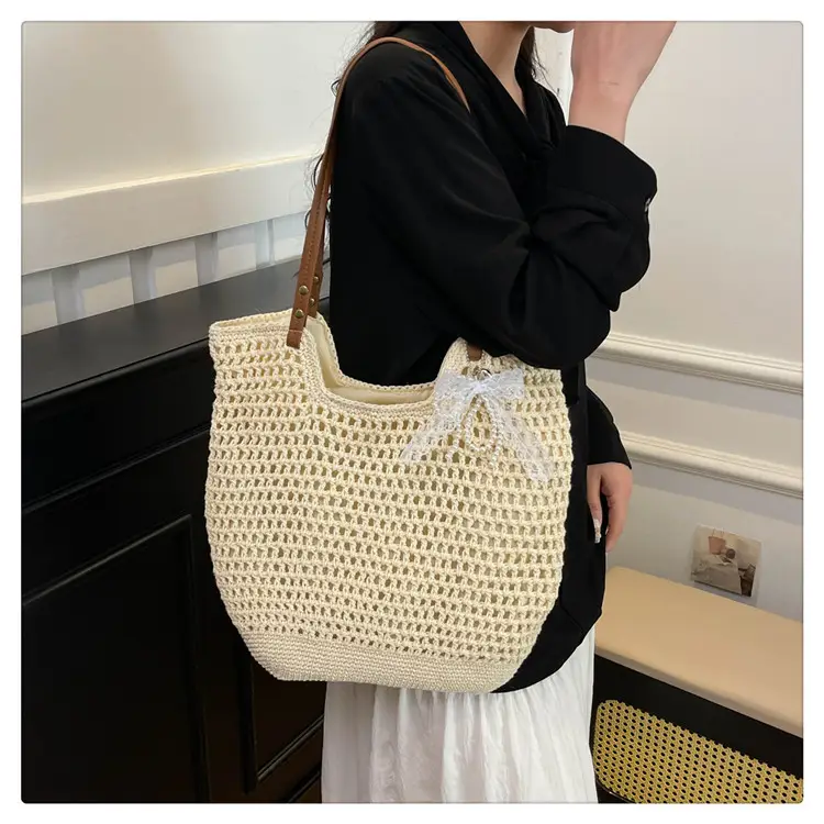 Cotton Woven Beach Bag for Women Large Capacity — feature 14