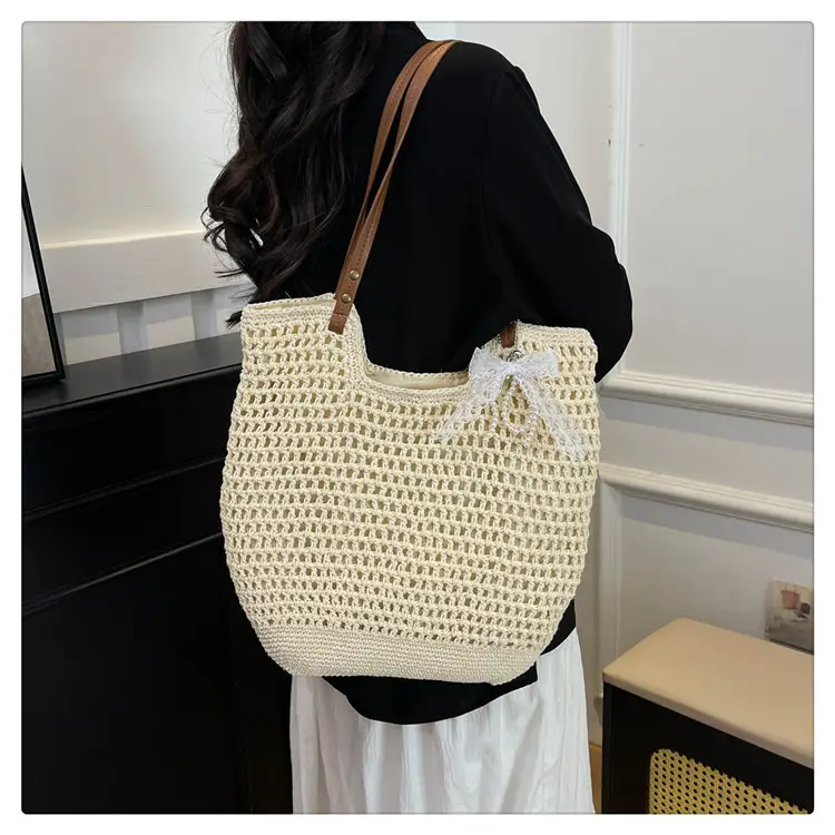 Cotton Woven Beach Bag for Women Large Capacity — feature 15