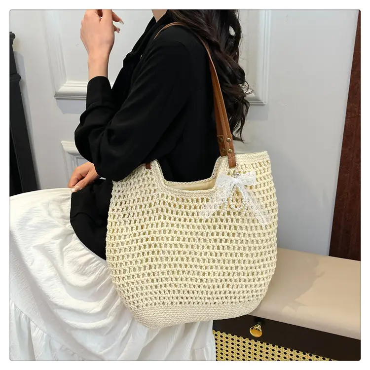 Cotton Woven Beach Bag for Women Large Capacity — feature 16