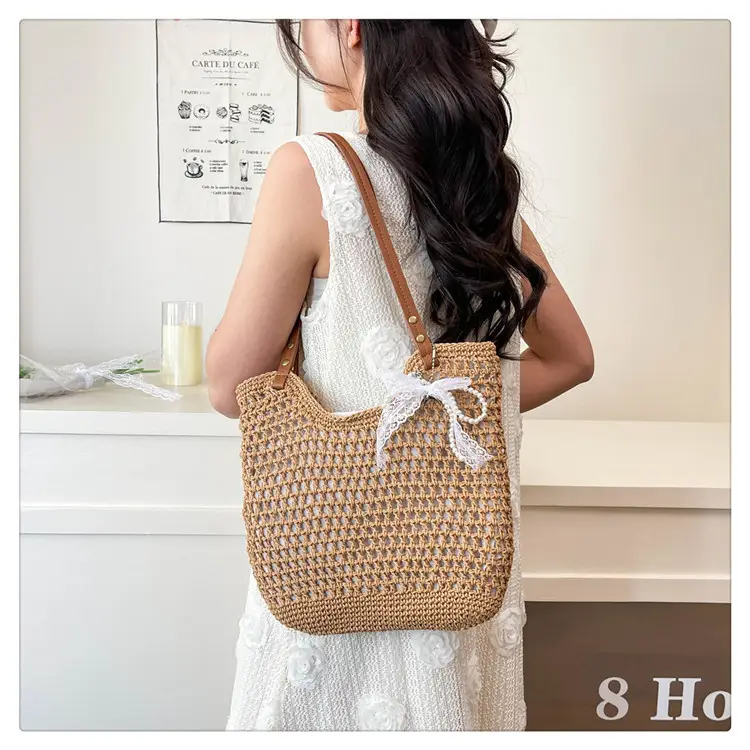 Cotton Woven Beach Bag for Women Large Capacity — feature 17