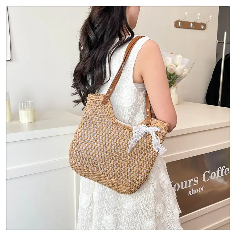 Cotton Woven Beach Bag for Women Large Capacity — feature 19