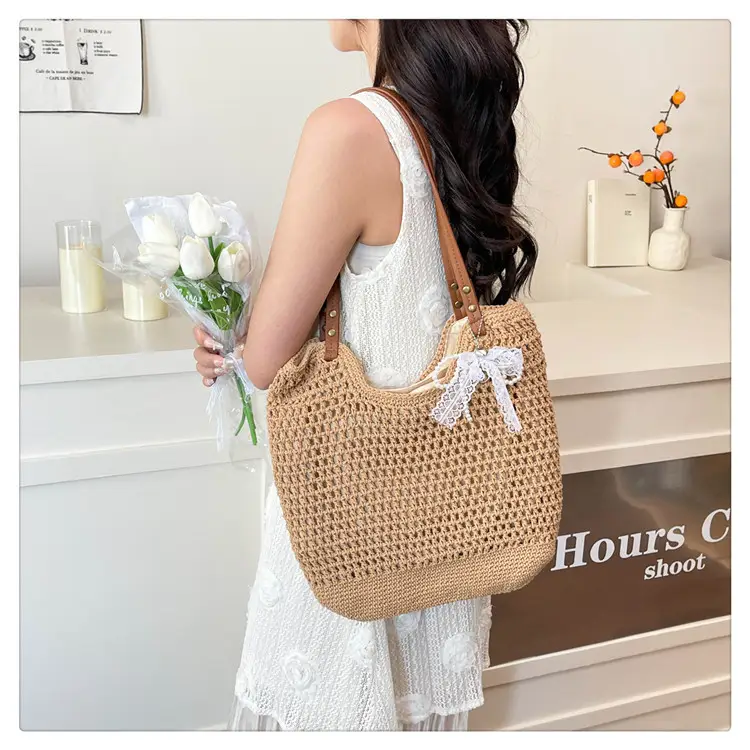 Cotton Woven Beach Bag for Women Large Capacity — feature 20