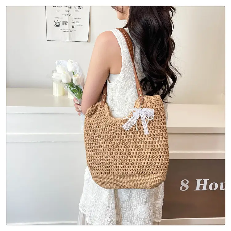 Cotton Woven Beach Bag for Women Large Capacity — feature 21