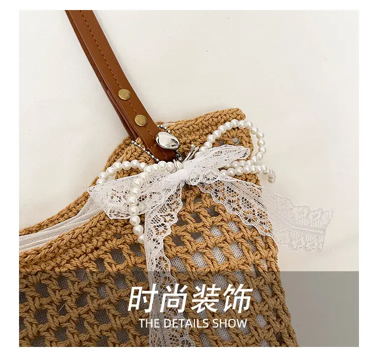 Cotton Woven Beach Bag for Women Large Capacity — feature 9