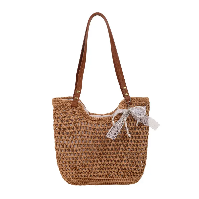 Cotton Woven Beach Bag for Women Large Capacity - Image 2