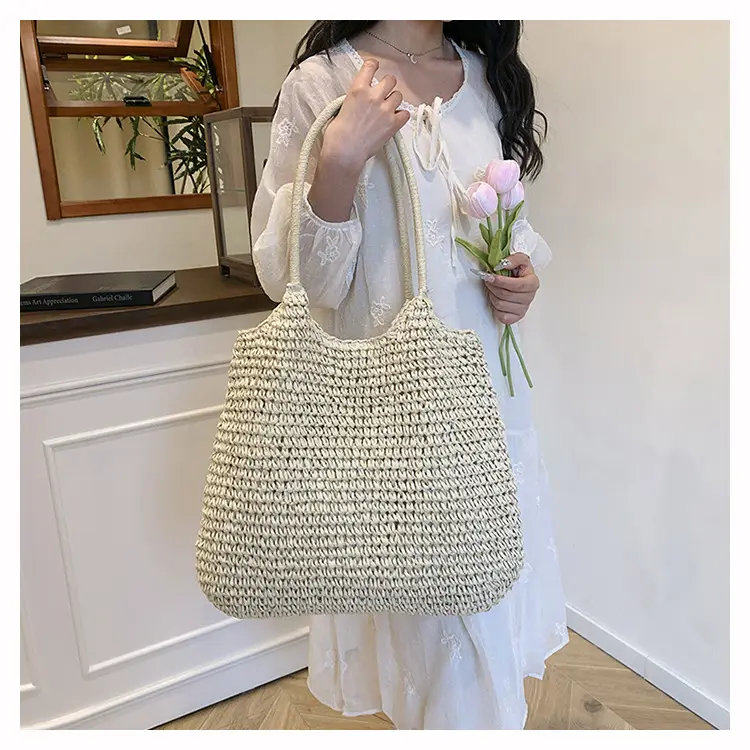 Straw Crossbody Bag Large Capacity Women's Shoulder Bag — feature 17