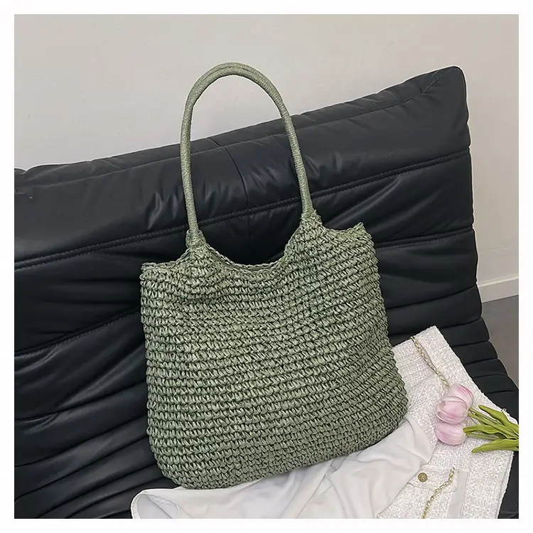 Straw Crossbody Bag Large Capacity Women's Shoulder Bag — feature 21