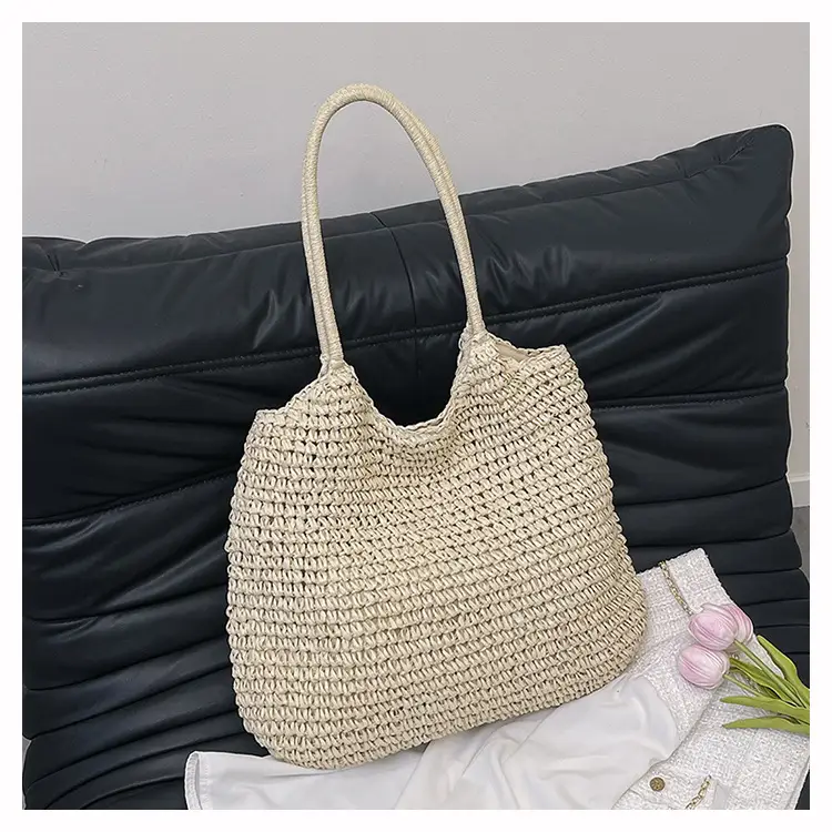Straw Crossbody Bag Large Capacity Women's Shoulder Bag — feature 22