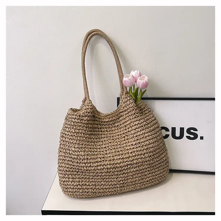 Straw Crossbody Bag Large Capacity Women's Shoulder Bag — feature 23
