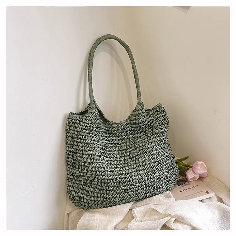 Straw Crossbody Bag Large Capacity Women's Shoulder Bag — feature 27