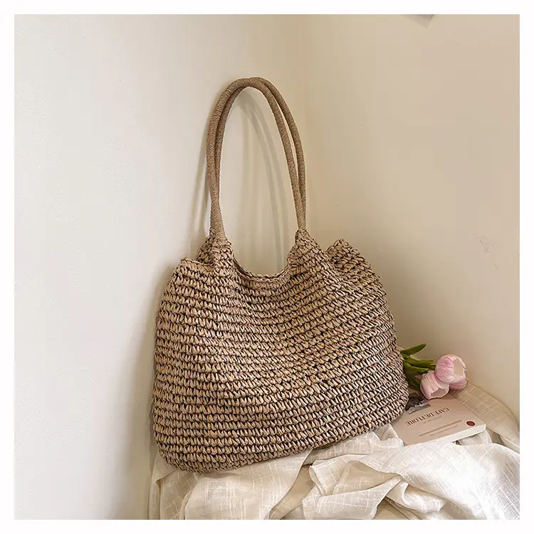 Straw Crossbody Bag Large Capacity Women's Shoulder Bag — feature 28
