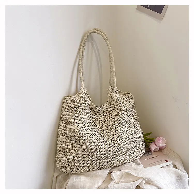Straw Crossbody Bag Large Capacity Women's Shoulder Bag — feature 29