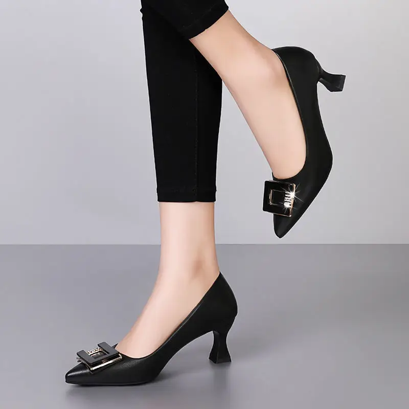Black Pointed Toe High Heel Women Shoes 2026 - Image 4