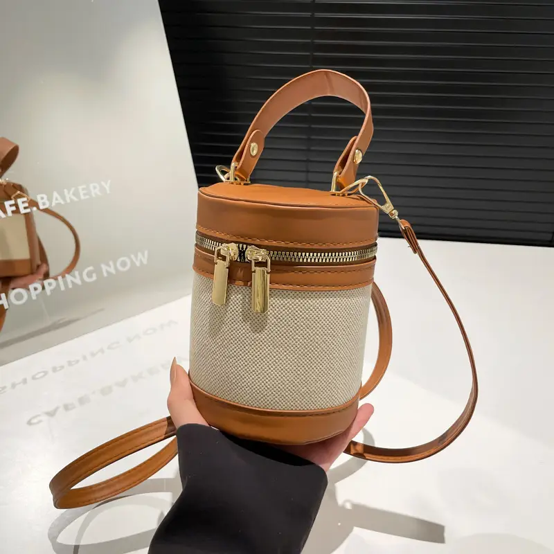 Women's Contrast Stitching Shoulder Bags 2025 Spring New - Image 8