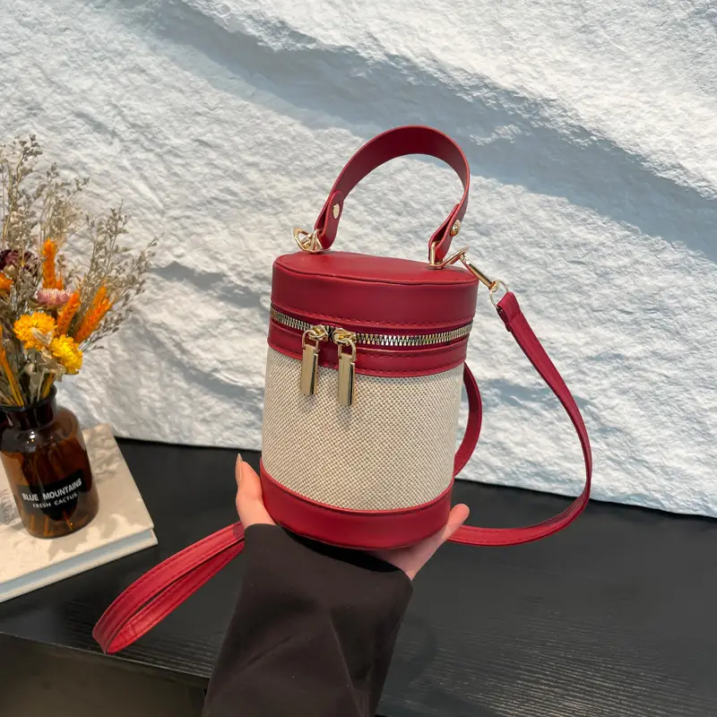 Women's Contrast Stitching Shoulder Bags 2025 Spring New - Image 9