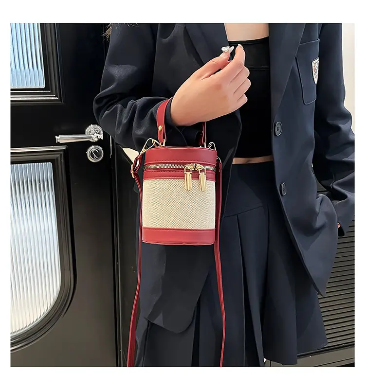 Women's Contrast Stitching Shoulder Bags 2025 Spring New — feature 10