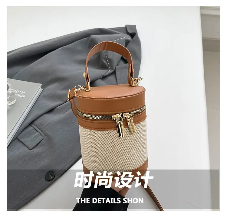 Women's Contrast Stitching Shoulder Bags 2025 Spring New — feature 3