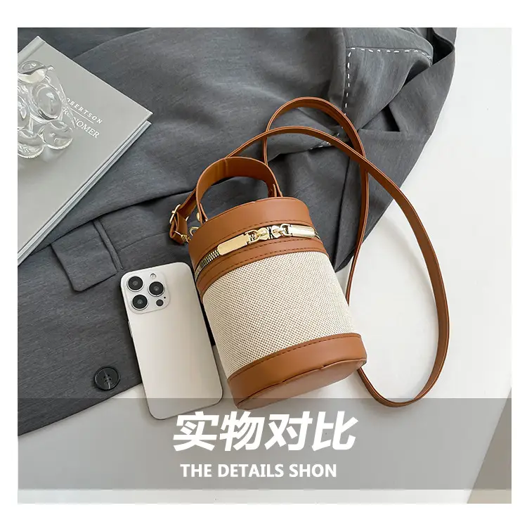 Women's Contrast Stitching Shoulder Bags 2025 Spring New — feature 6