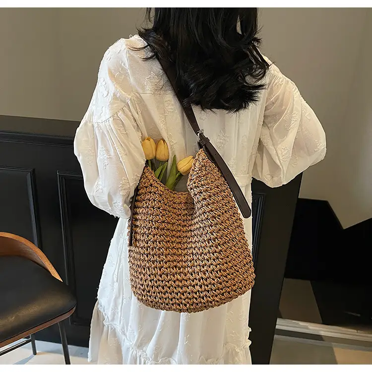 Women Straw Shoulder Bag Large Capacity 2026 — feature 20