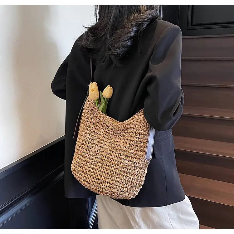 Women Straw Shoulder Bag Large Capacity 2026 — feature 26