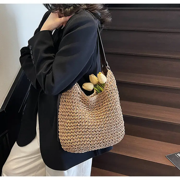 Women Straw Shoulder Bag Large Capacity 2026 — feature 32