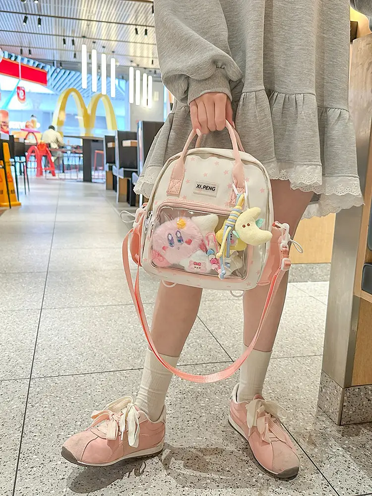 Cute Transparent Shoulder Bags for Girls Travel College Baby Luggage — feature 16