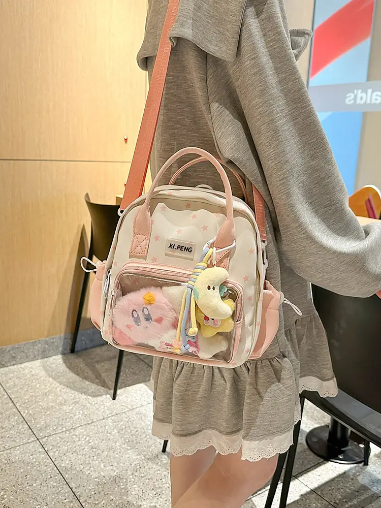Cute Transparent Shoulder Bags for Girls Travel College Baby Luggage — feature 18