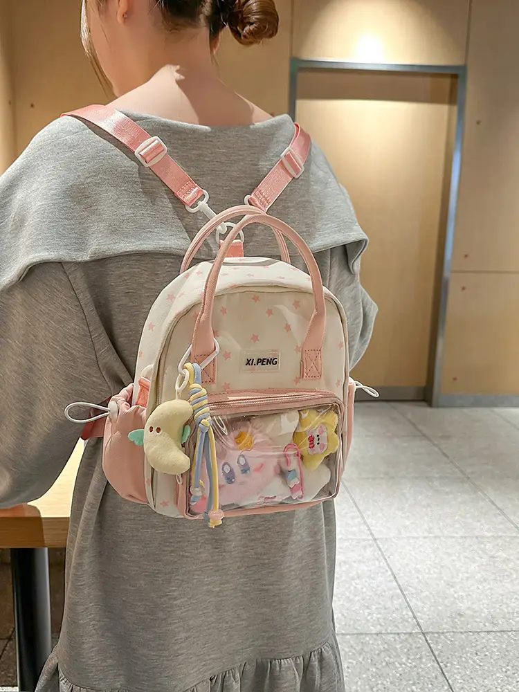 Cute Transparent Shoulder Bags for Girls Travel College Baby Luggage — feature 21