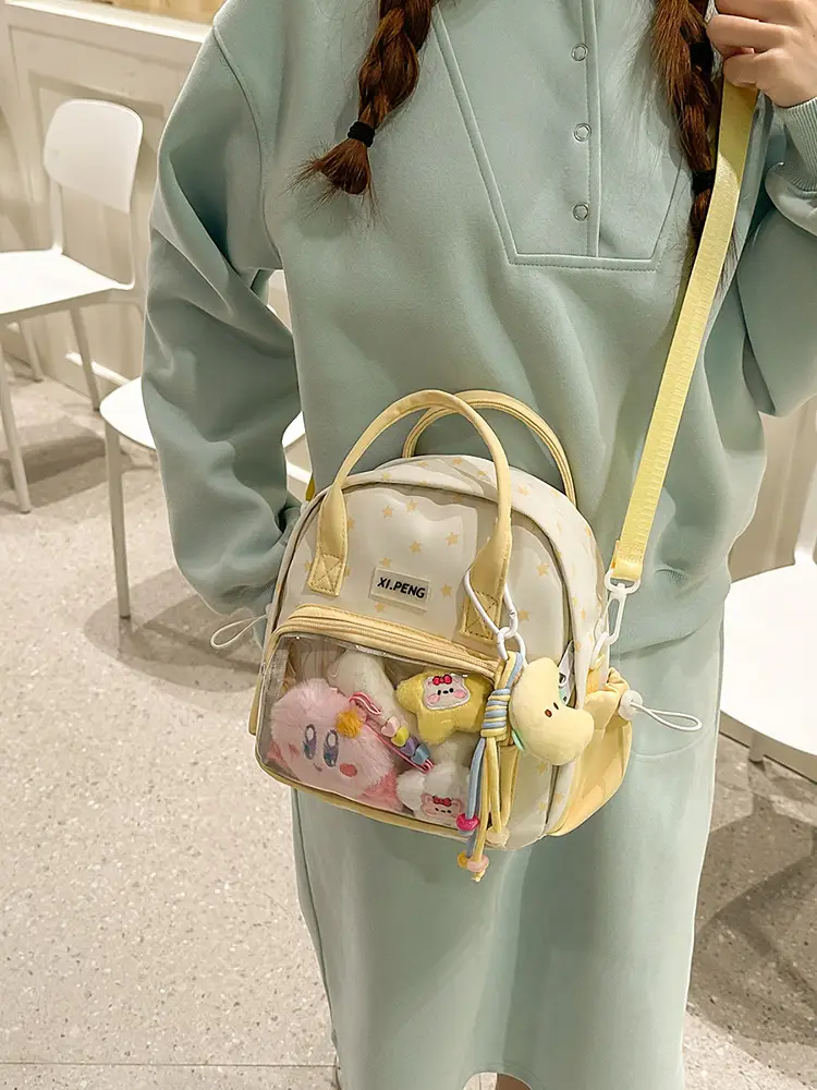 Cute Transparent Shoulder Bags for Girls Travel College Baby Luggage — feature 22
