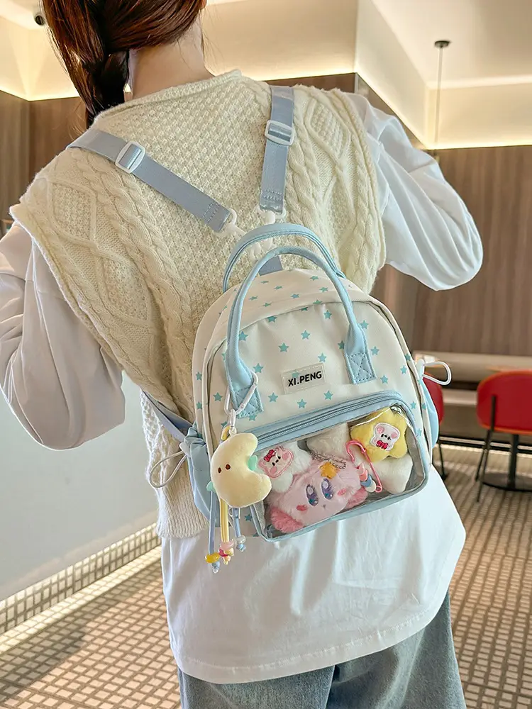 Cute Transparent Shoulder Bags for Girls Travel College Baby Luggage — feature 34