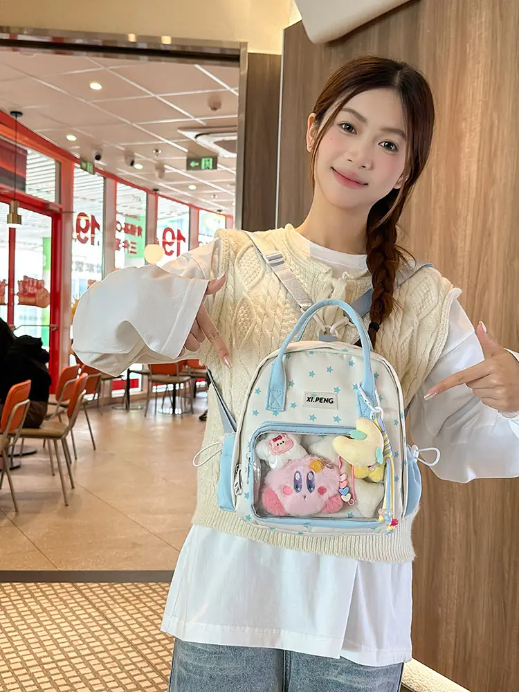 Cute Transparent Shoulder Bags for Girls Travel College Baby Luggage — feature 35