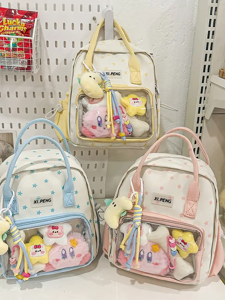 Cute Transparent Shoulder Bags for Girls Travel College Baby Luggage — feature 5