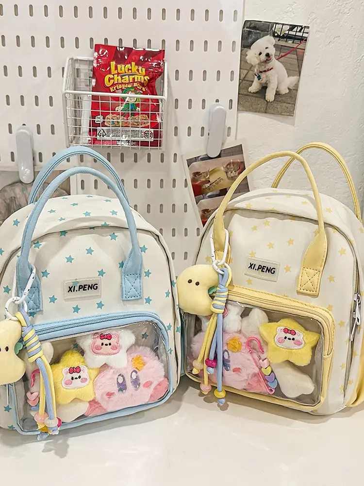 Cute Transparent Shoulder Bags for Girls Travel College Baby Luggage — feature 6