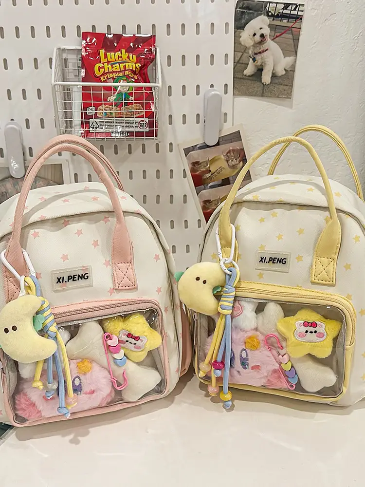 Cute Transparent Shoulder Bags for Girls Travel College Baby Luggage — feature 7