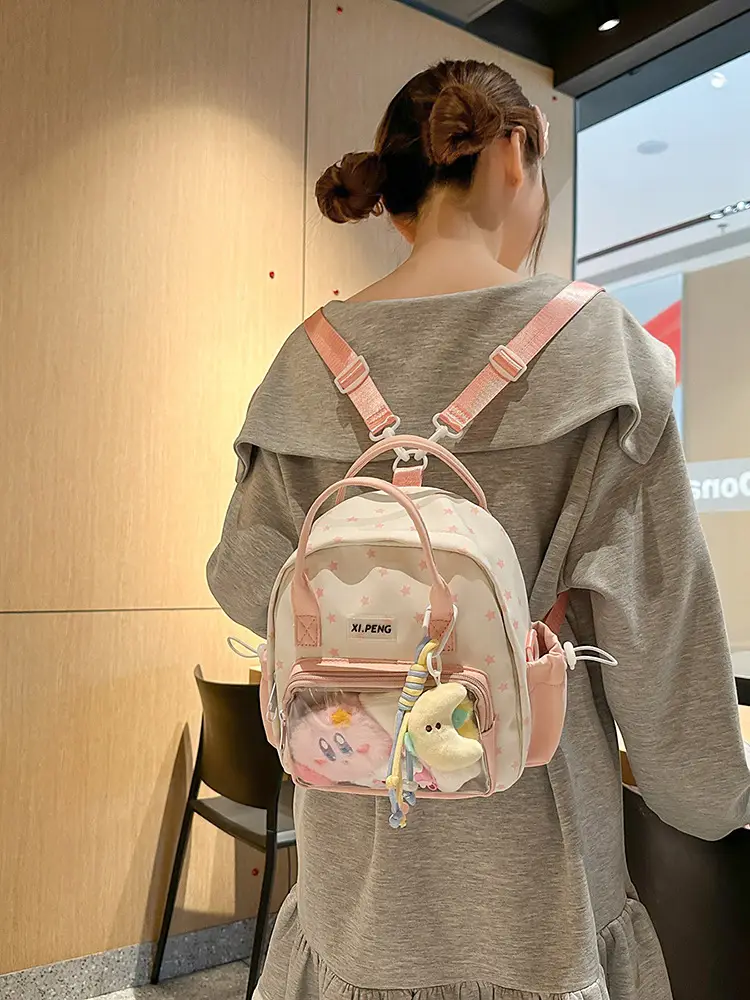 Cute Transparent Shoulder Bags for Girls Travel College Baby Luggage — feature 8