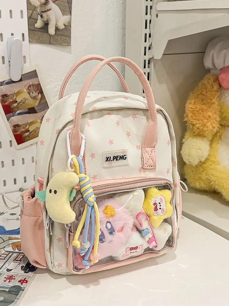 Cute Transparent Shoulder Bags for Girls Travel College Baby Luggage - Image 3