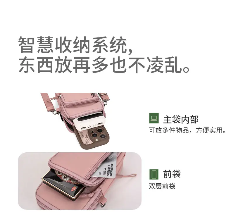 Pink Crossbody Shoulder Bag for Women — feature 9