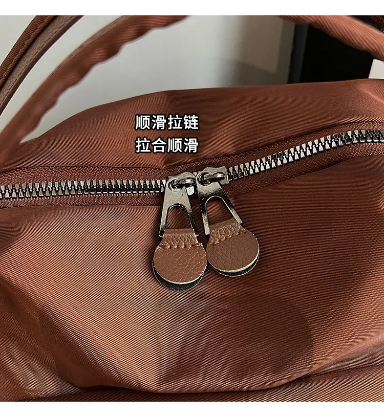 Women's Beige Oxford Cloth Crossbody Bag — feature 5