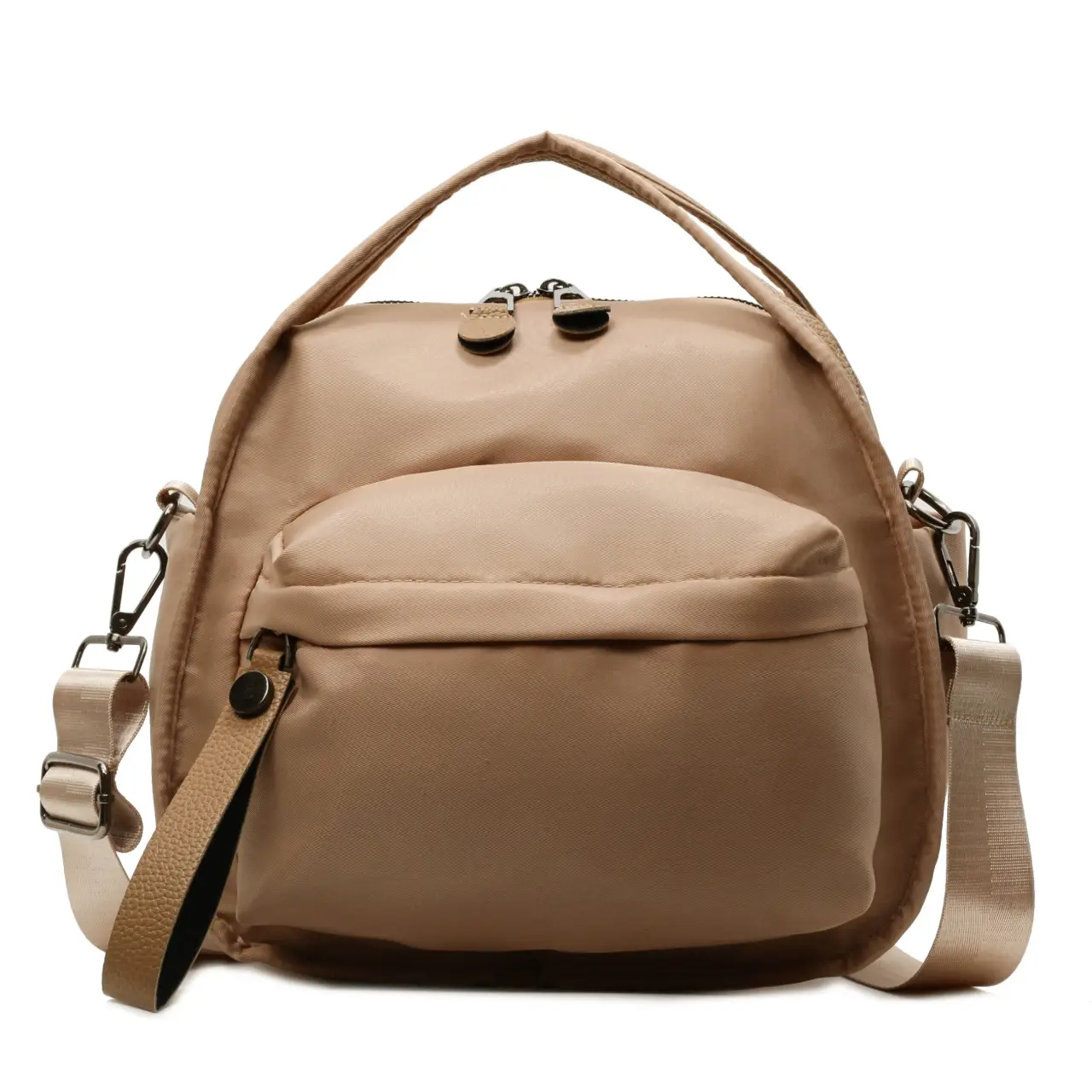 Women's Beige Oxford Cloth Crossbody Bag
