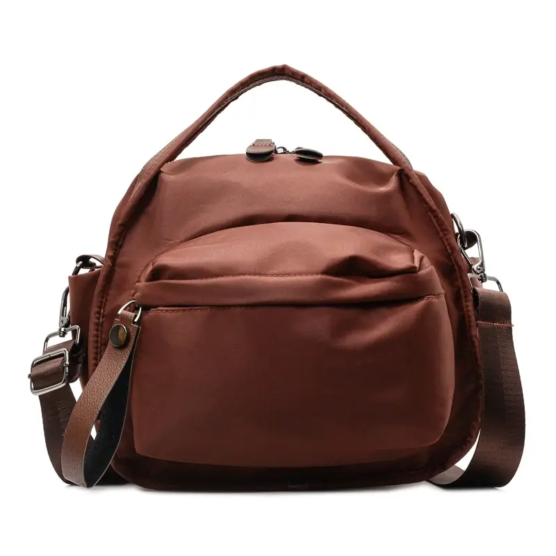 Women's Beige Oxford Cloth Crossbody Bag