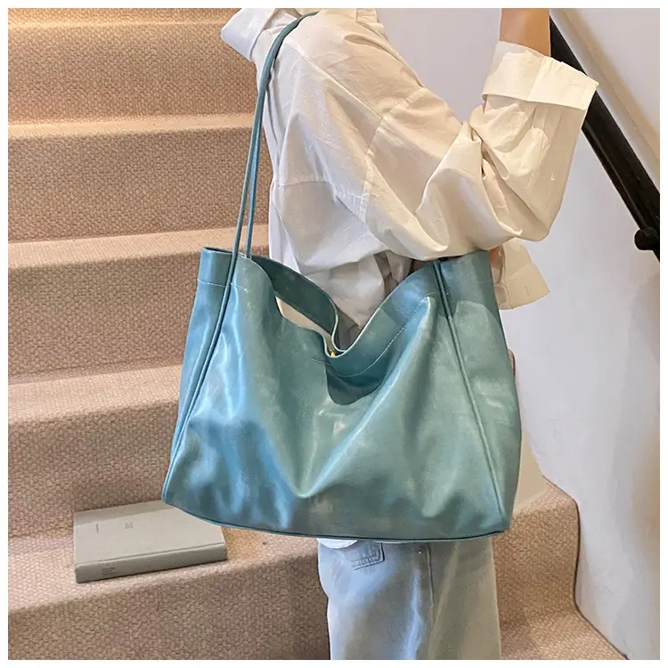 Blue Vintage Commuter Tote Bag Large Capacity Women's 2025 New Fashion — feature 23