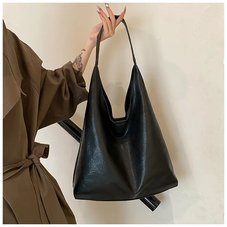 Brown Leather Tote Bag for Women Large Capacity Shoulder Bag — feature 18