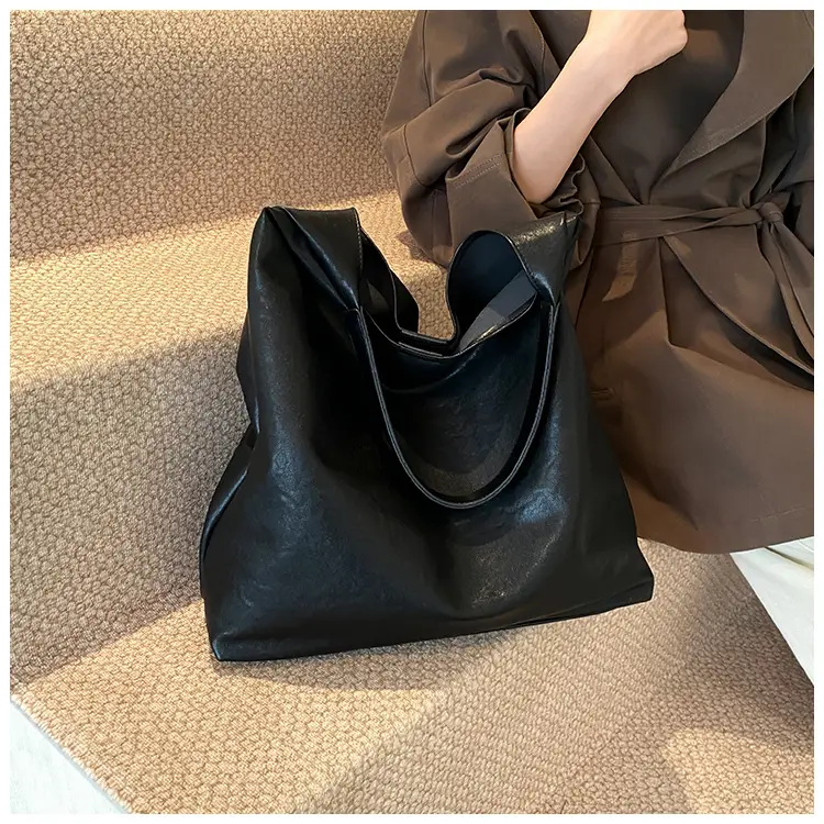 Brown Leather Tote Bag for Women Large Capacity Shoulder Bag — feature 22