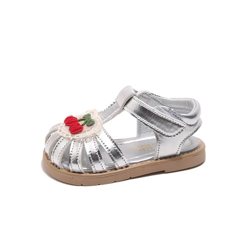 Baby Sandals Women's White Red Flower 2025